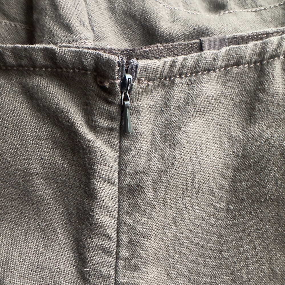 DKNY A-Line Skirt in Olive - Picture 3 of 5